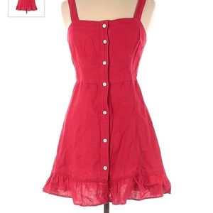 Zara mini red dress linen